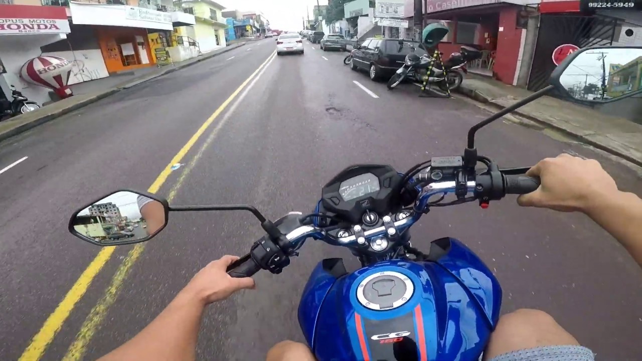 Tirando da concessionaria Honda a CG Titan 160 azul 2019 ( AVATAR)