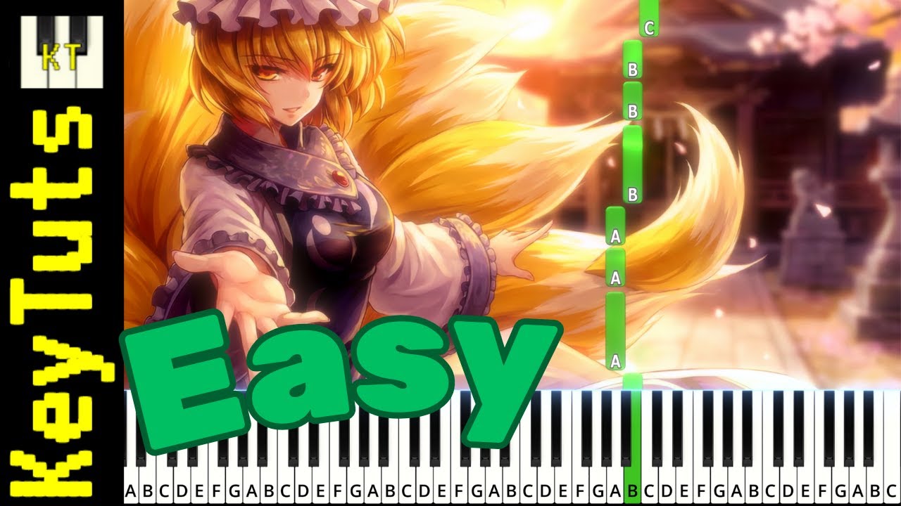 A Maiden's Illusionary Funeral [Touhou] - Easy Mode [Piano Tutorial] (Synthesia)