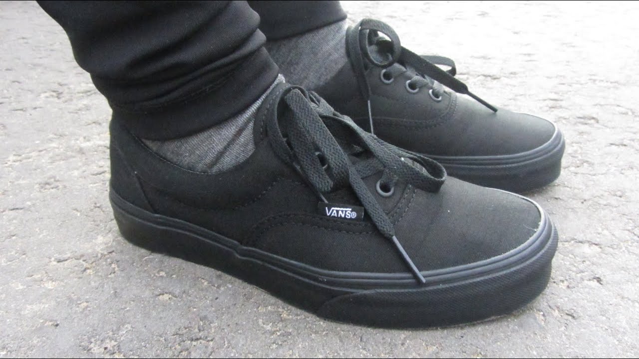 Посылки с eBay | Vans Authentic Era VN-0QFKBKA Black и Vans Authentic Era VN-0EE3BKA NIB All Black