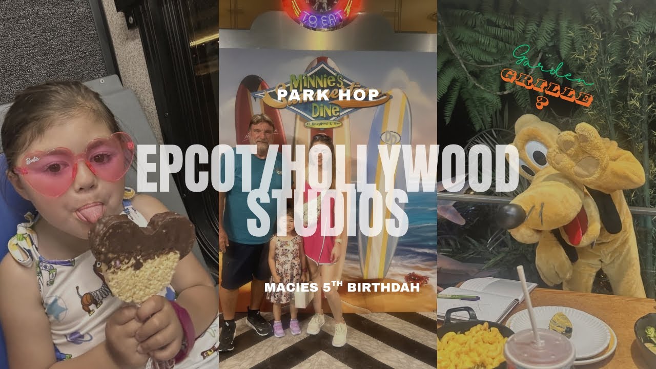 Celebrating my daughter's 5th birthday with a yes day at Epcot and Hollywood Studios! 