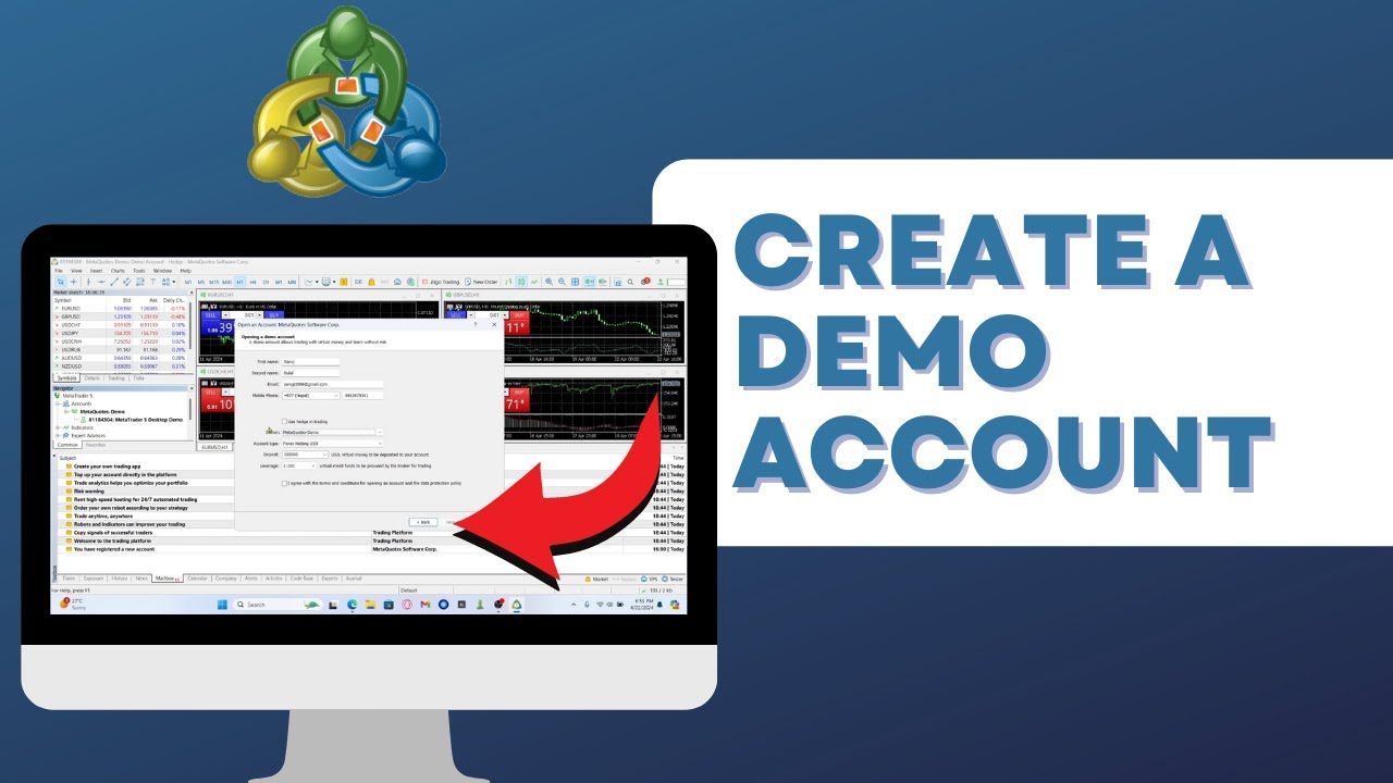 How to Create a Demo Account on Metatrader 5? Sign up of Demo Account on Metatrader 5 on PC 2024