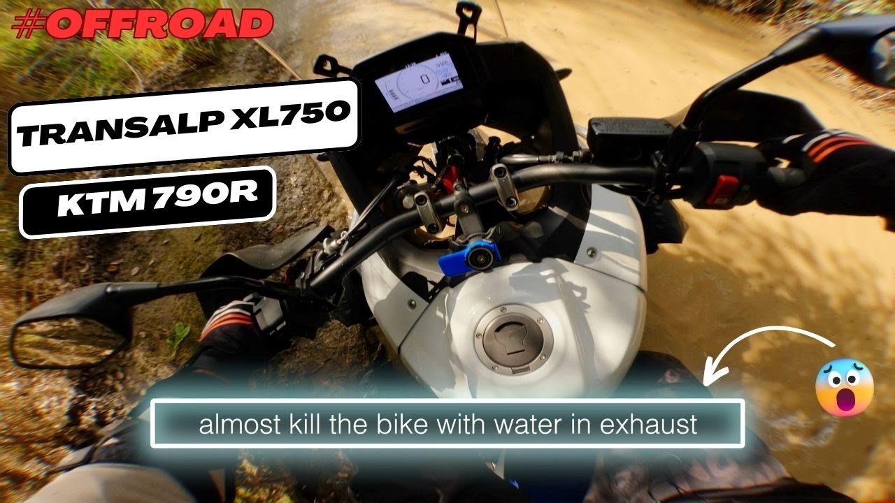 🇵🇹 Near Disaster Transalp XL750 Takes on Water  | OFFROAD PORTUGAL