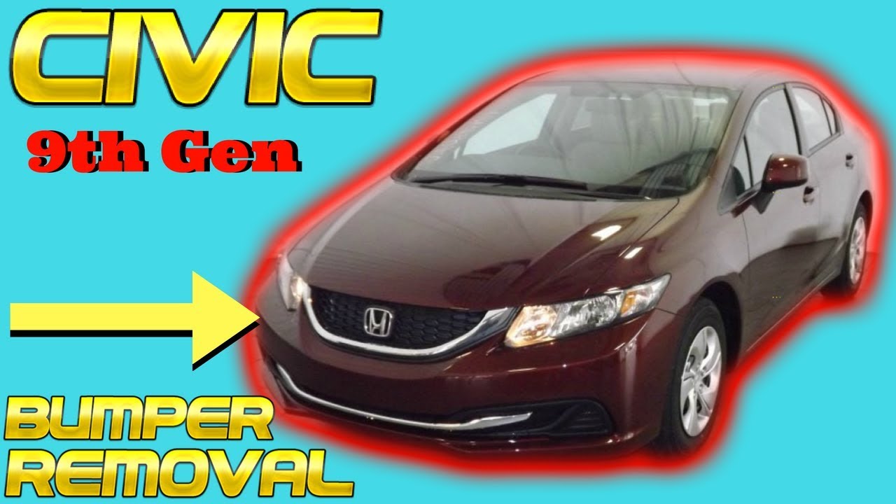 Снятие и установка переднего бампера Honda Civic 2012-2013 годов. Как заменить передний бампер на...