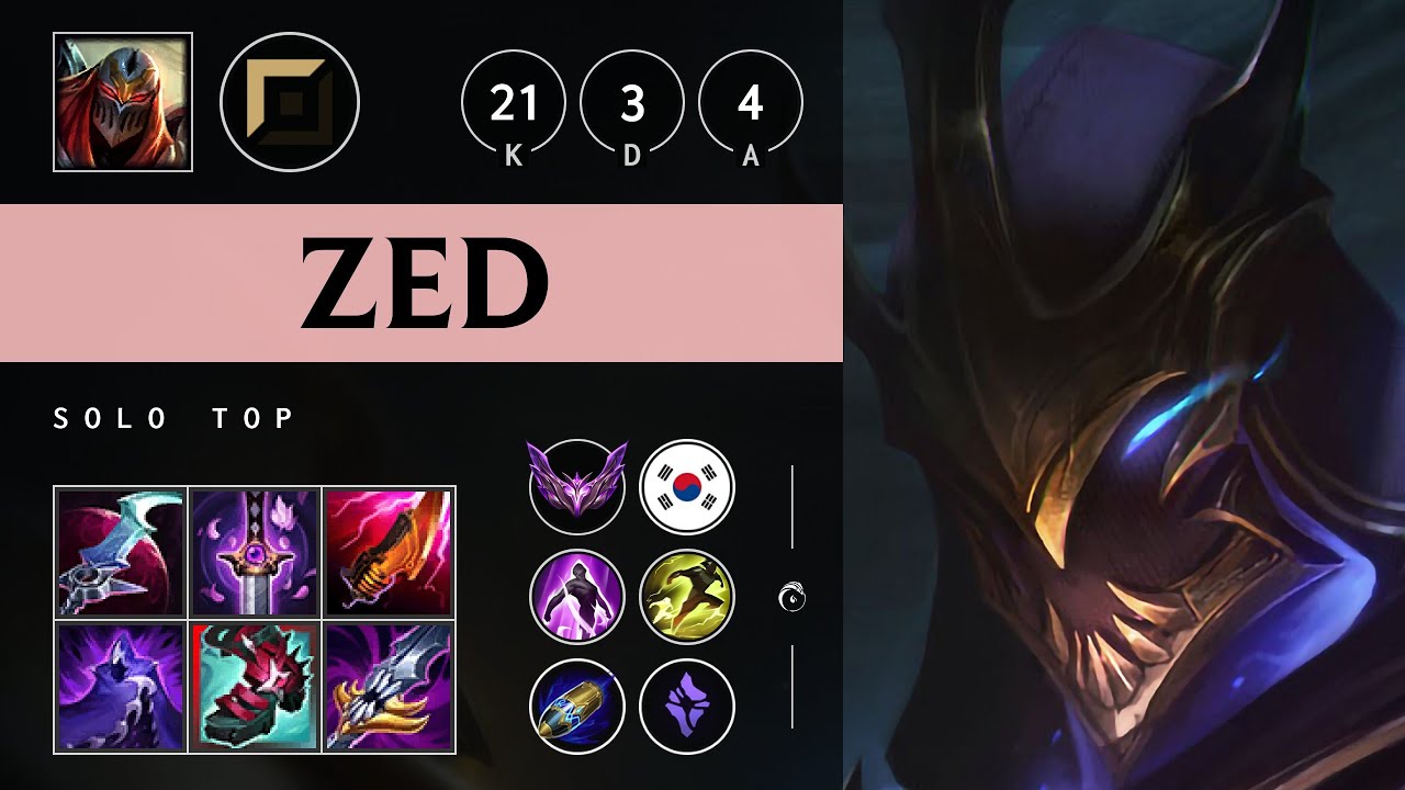 Zed Top vs Lucian - KR Master Patch 25.08