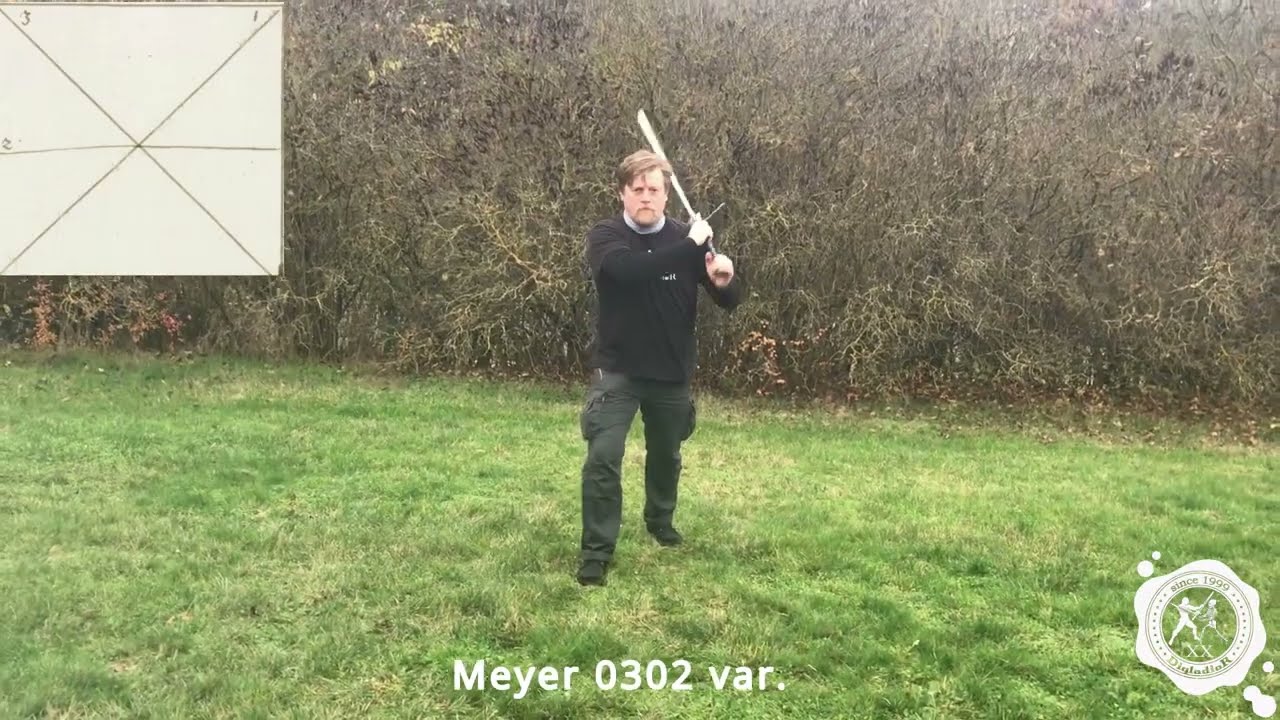 Joachim Meyer solo drill 10 - kata, sestava s dlouh&yacute;m mečem, historick&yacute; &scaron;erm, evropsk&aacute; bojov&aacute; uměn&iacute;