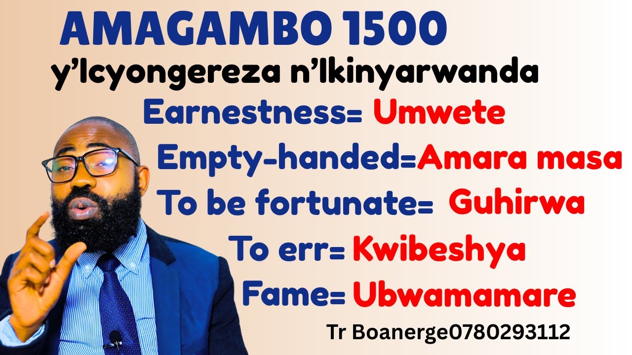 🛑L495: IGA Vuba ICYONGEREZA Neza Master English Vocabulary with These Helpful Words for Daily Life