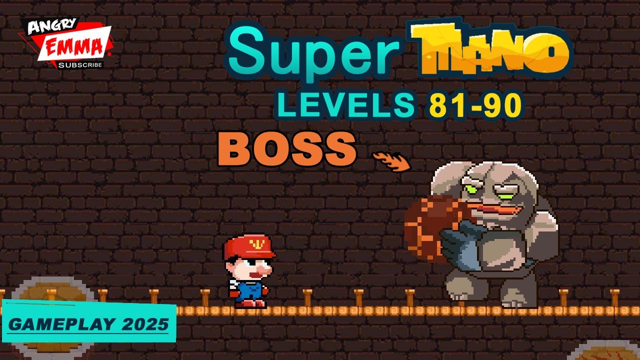 Super Mano - Levels 81-90 + BOSS (gameplay 2025)