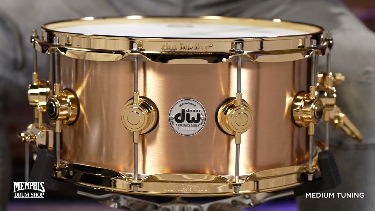 DW 14x6.5 Collector's Series Brushed Bell Bronze Snare Drum with Gold Hardware (DRVZ6514SVG)