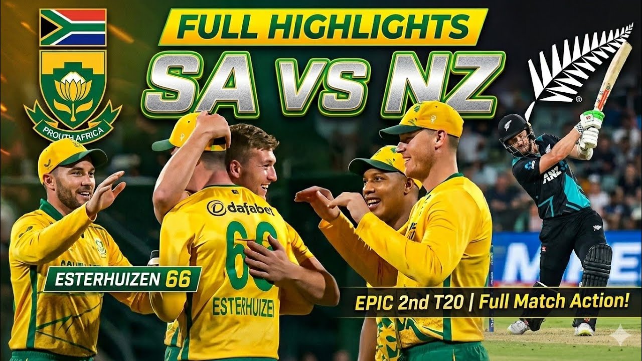 South Africa vs New Zealand 2nd T20 2026 Full Highlights | SA vs NZ
