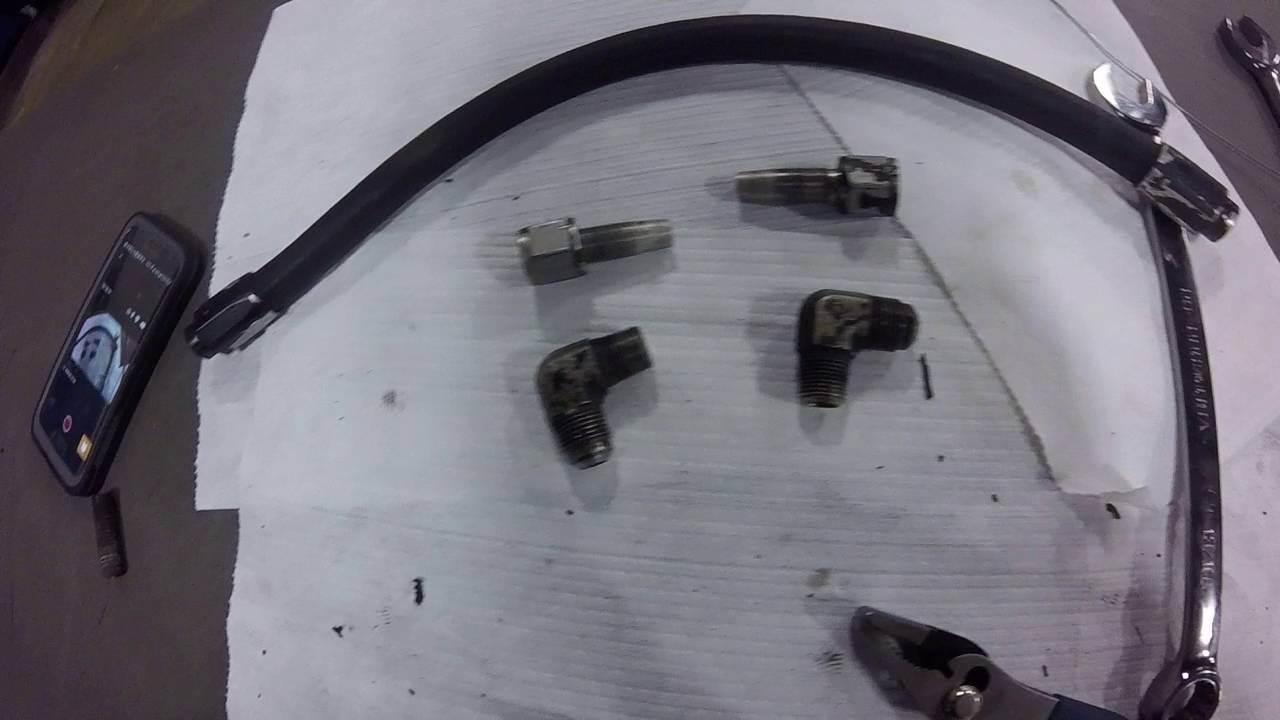 Hydraulic line disassembly and cleaning