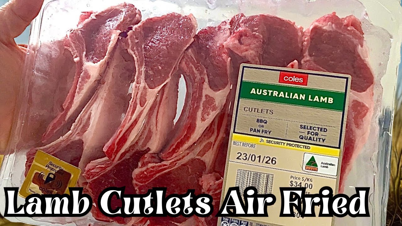 15-Min Air Fryer Lamb Cutlets & Crispy Potatoes | How to cook lamb cutlets| Easy Weeknight Dinner 
