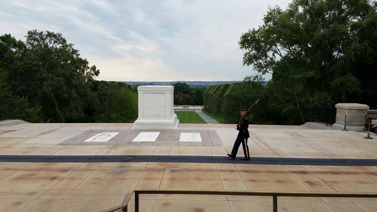 Tomb of the Unknown Soldier - Guard Walking the Mat