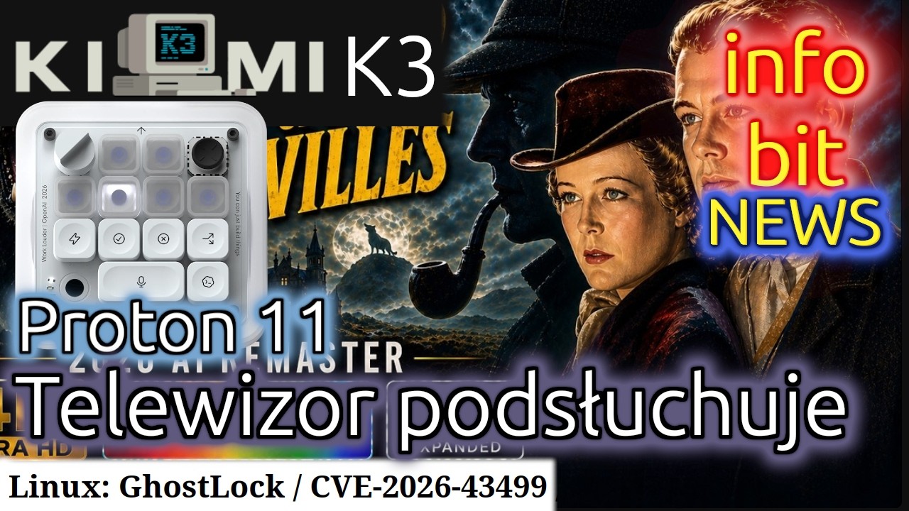 AI Kimi K3, Telewizory LG, Linux miał dziurę, Proton 11, Codex Micro, Pies Baskervill&oacute;w