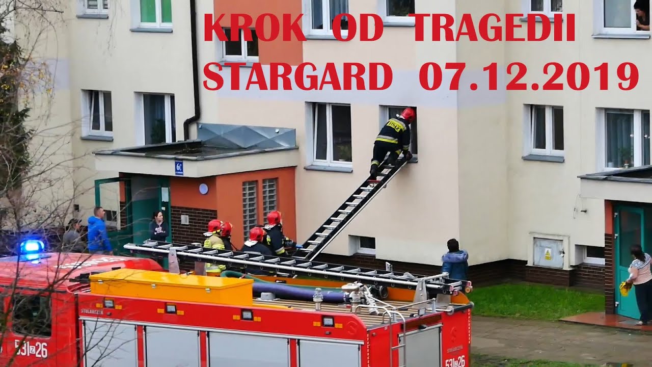 Krok od tragedii Straż Pożarna i Policja w akcji Stargard