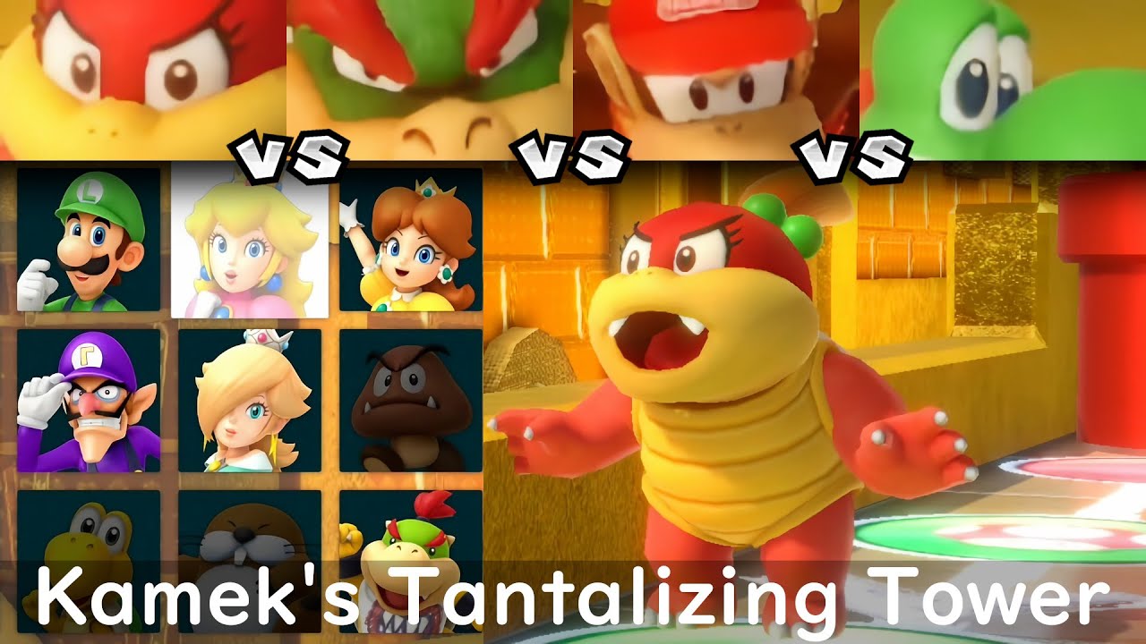 Super Mario Party Pom Pom vs Bowser vs Diddy Kong vs Yoshi #20
