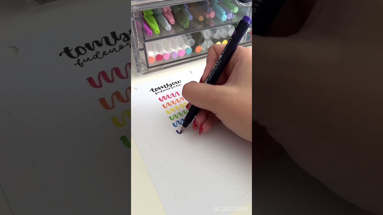 Pen Test Tombow Fudenosuke (Link nos coment&aacute;rios) &bull;  #papelaria #lettering #shorts #short