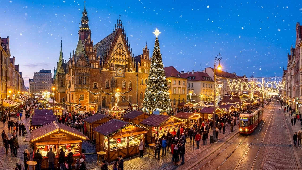 Wrocław Poland's Charming Christmas Market 4K Walking tour 2025