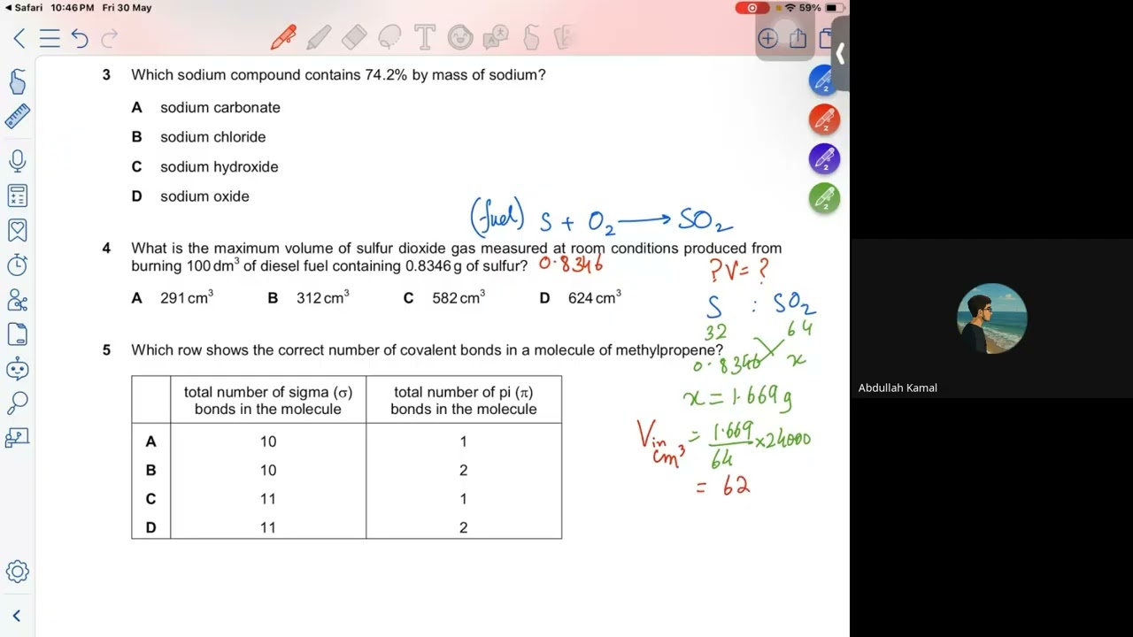 As level chemistry paper 1 Queries