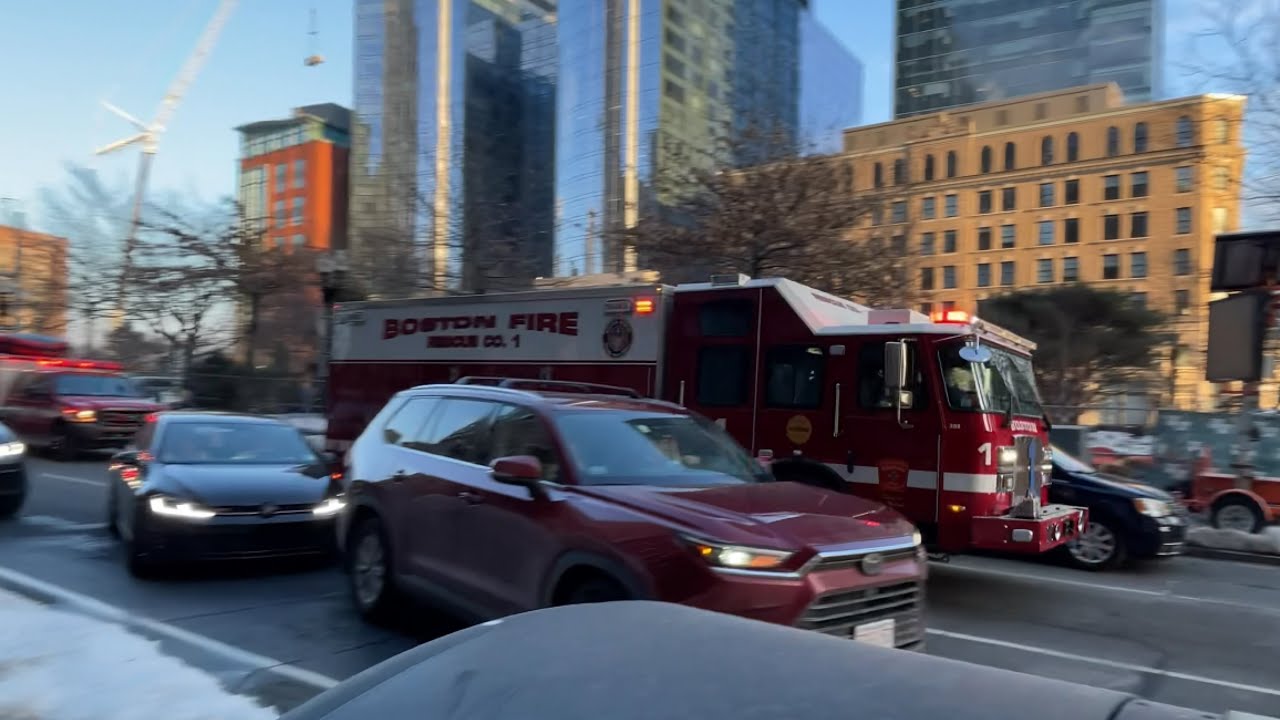 Boston, MA Res1cue, Dive Truck, and Division 1 responding 