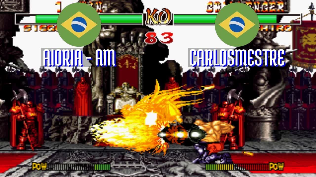 FT5 @samsho2: AIORIA - AM (BR) vs CARLOSMESTRE (BR) [Samurai Shodown II Fightcade] Mar 17