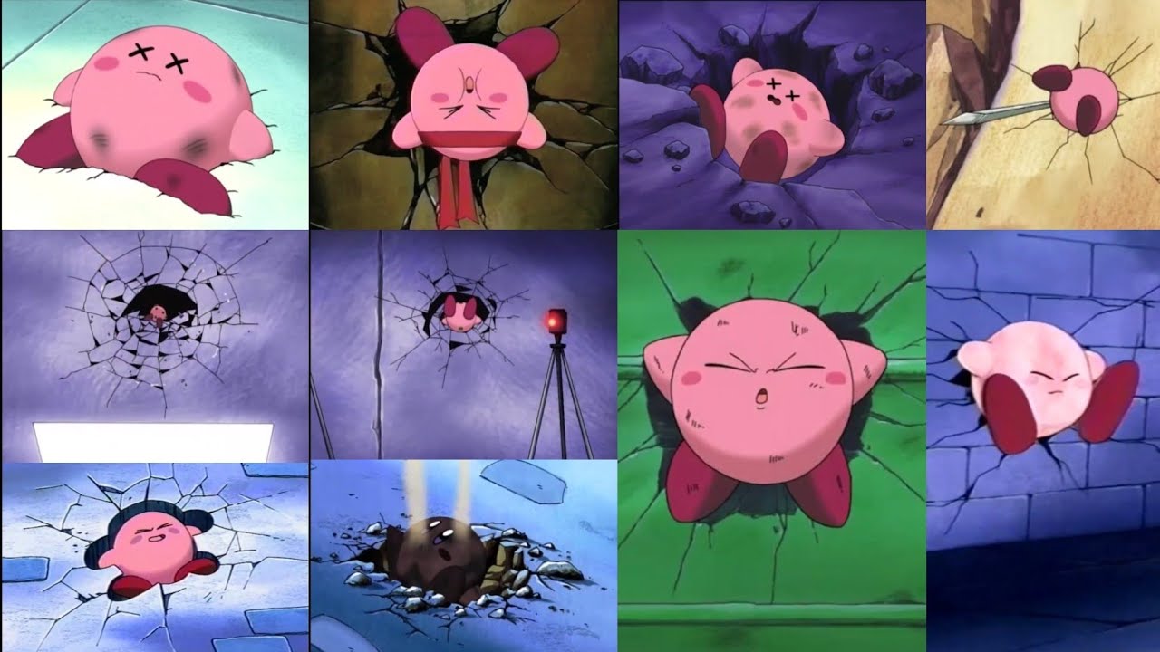 Kirby getting Thrashed in the Anime for 40 Minutes