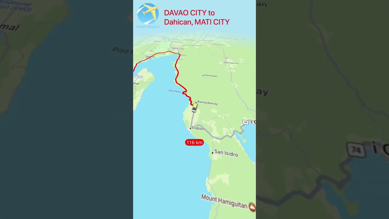Davao City to Dahican, Mati City
