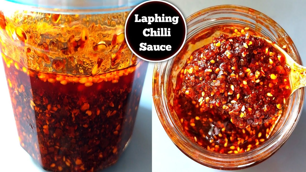 Laphing Chilli Sauce Recipe | How To Make Chilli Oil For - Dumplings, Noodles, Soup, Momo Dip