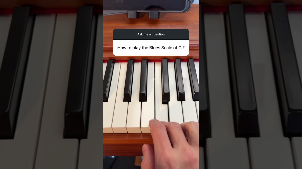 C Blues Scale on piano