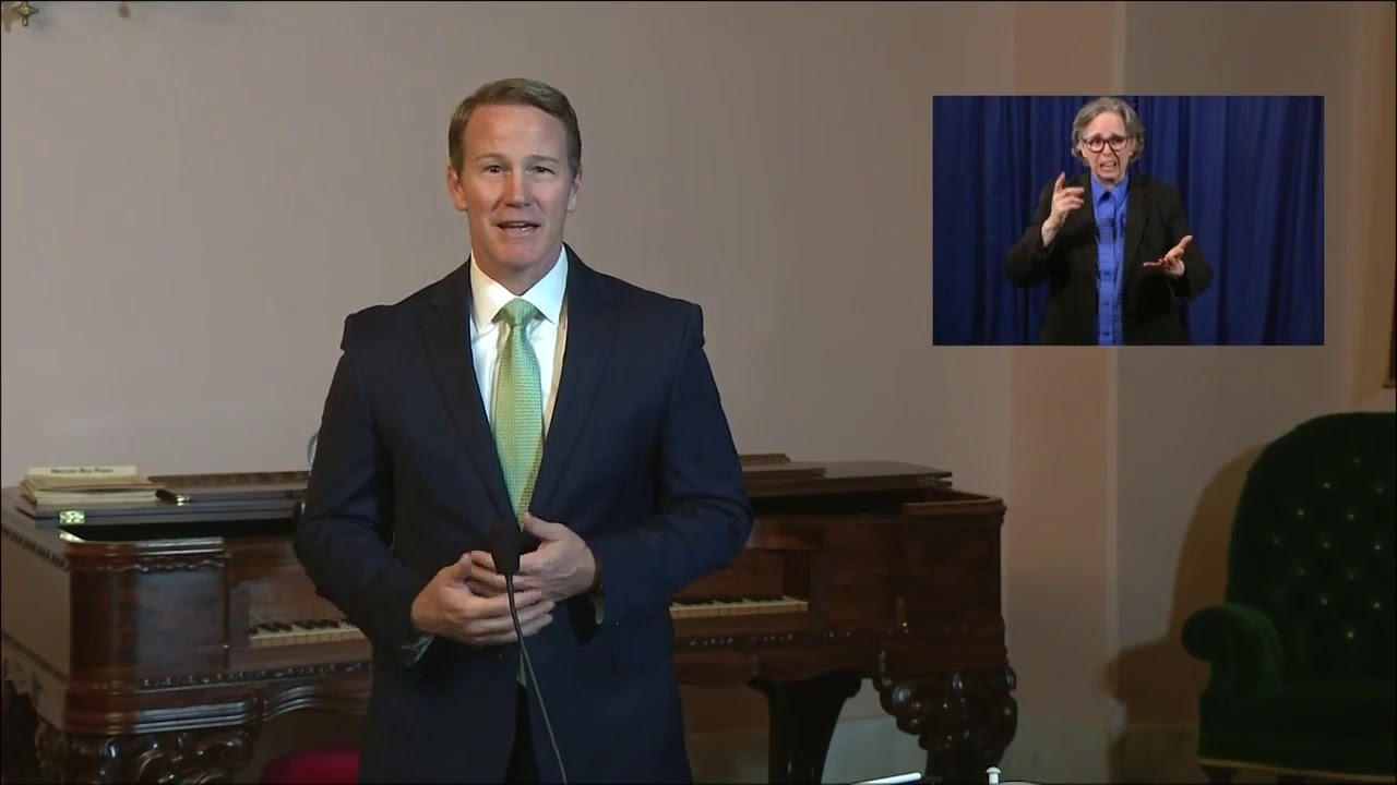 An emotional moment after a reporter asks state officials how they're holding up