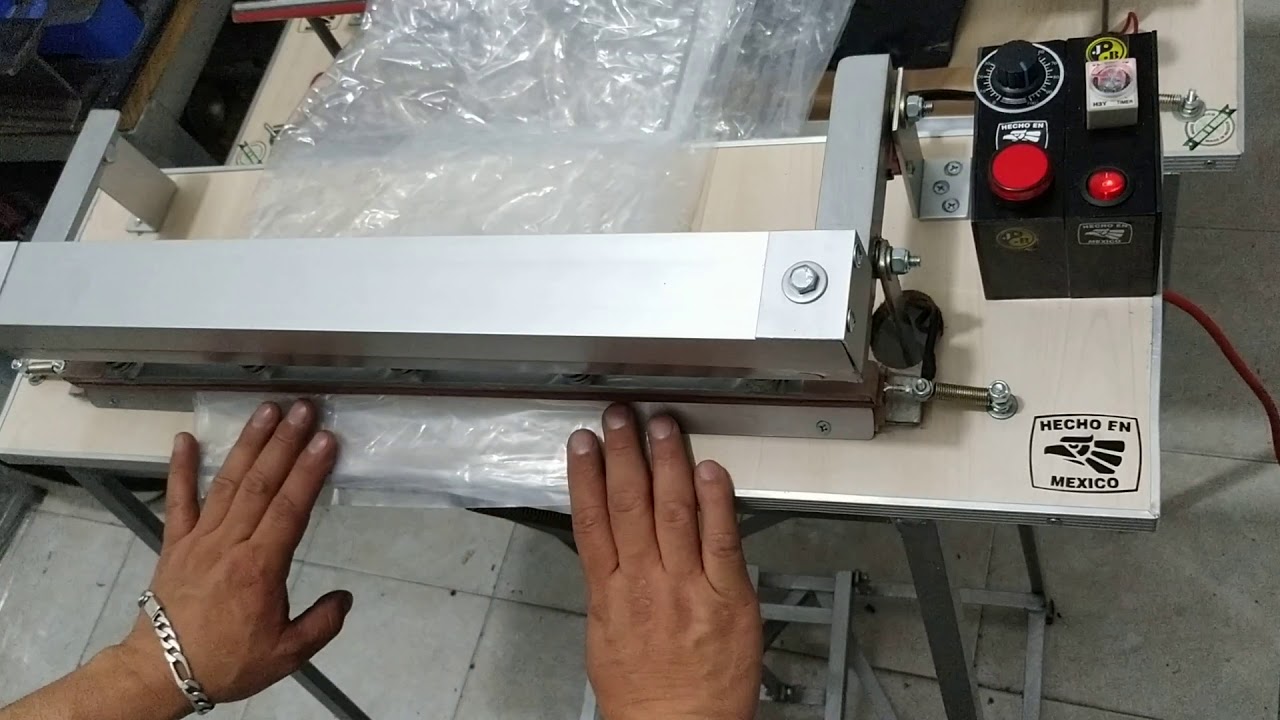 Selladora de bolsas 50 cm pedal timer y control de temperatura