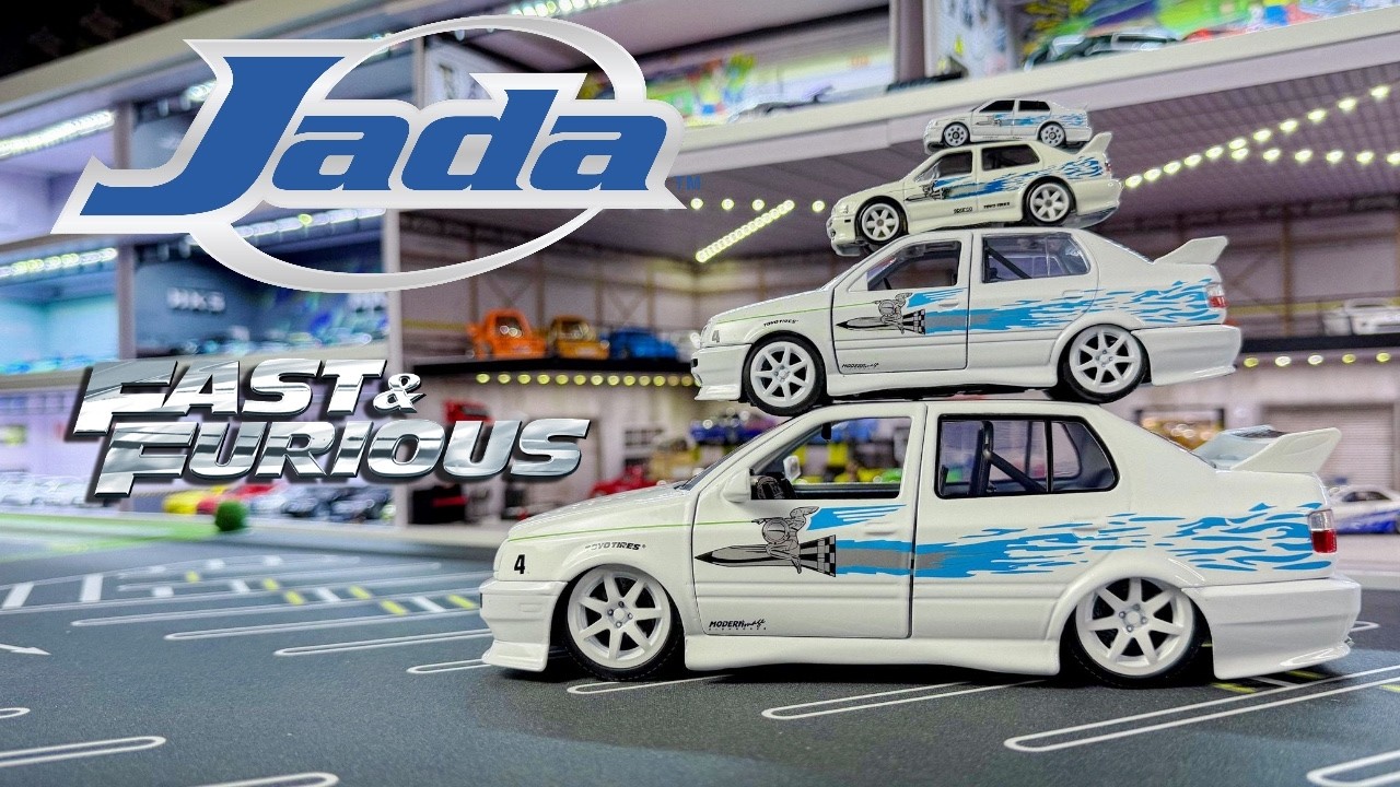 Распаковка модели Volkswagen Jetta Джесси из фильма «Форсаж» от Jada Toys, масштаб 1/24.
