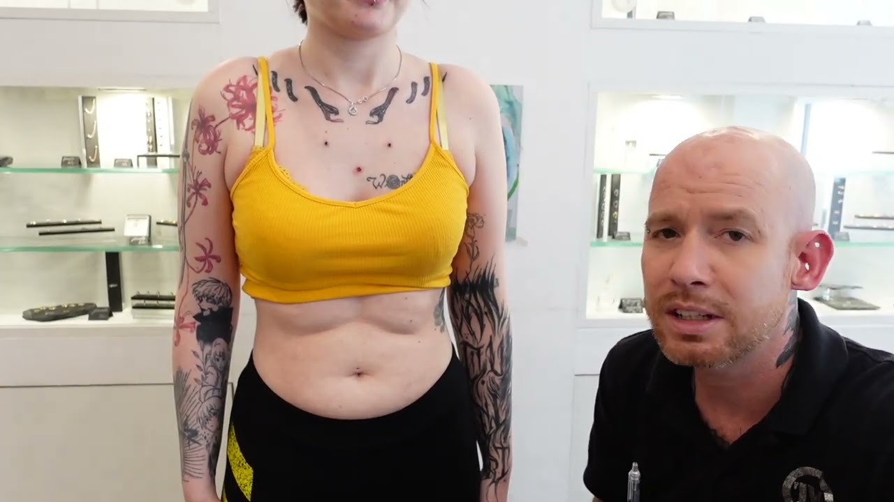 Bauchnabel Piercing stechen im Tempel München Piercingstudio - TEIL 3 - die Alternative
