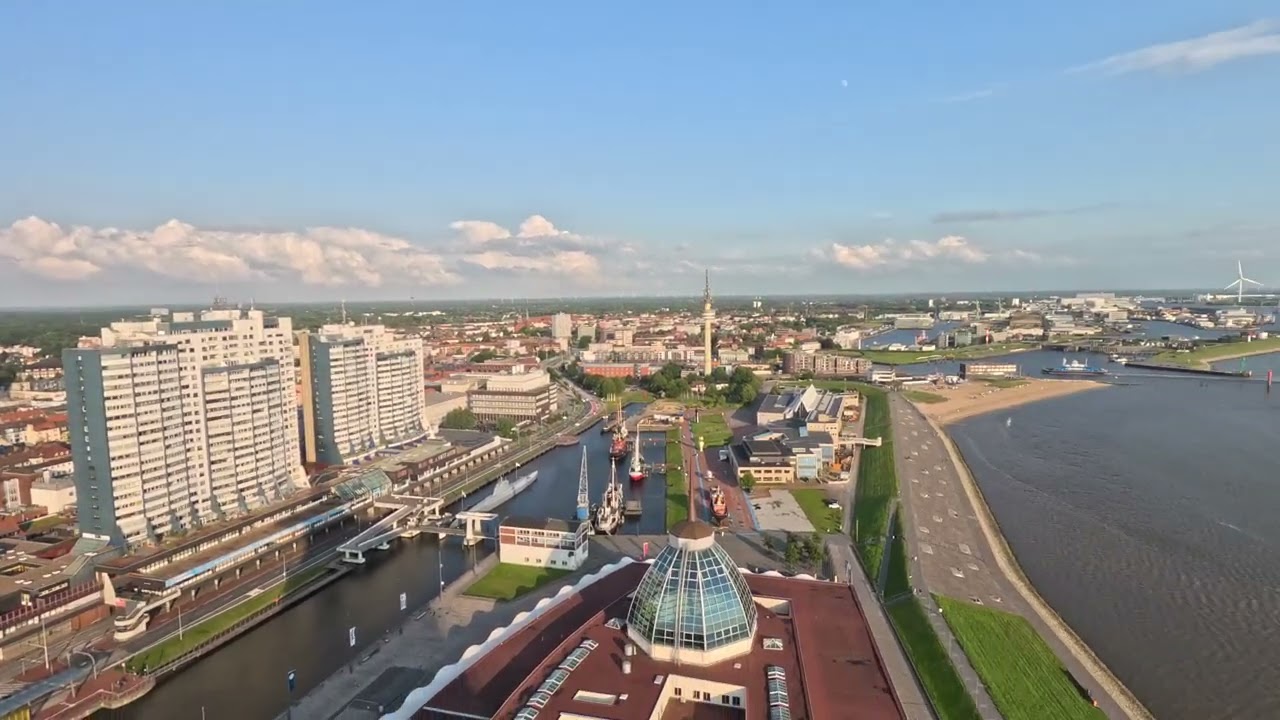 Bremerhaven: Aussichtsplattform Sail City Hotel/Havenwelten (4K)