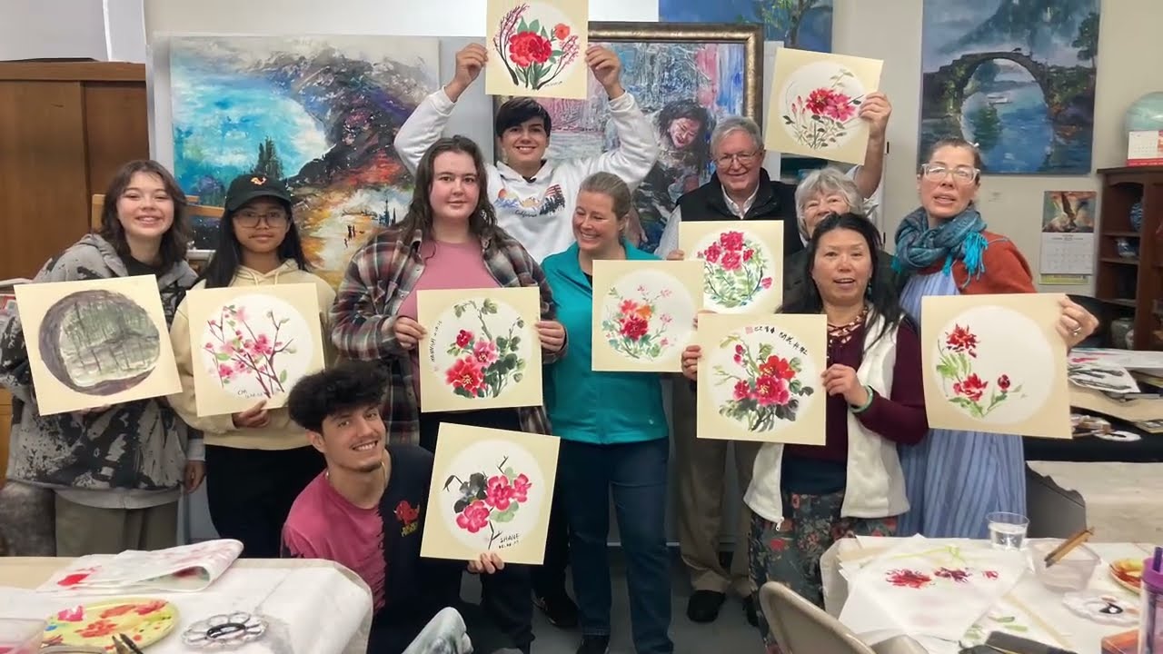 Annie Peony Art Studio Watercolor Paint Night Event