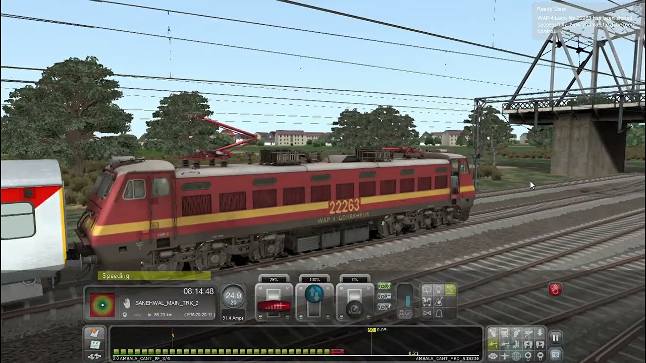 New LHB ENGINE AMBALA CANT UPTO SANEHWAL SUPER FAST EXPRESS PART 1