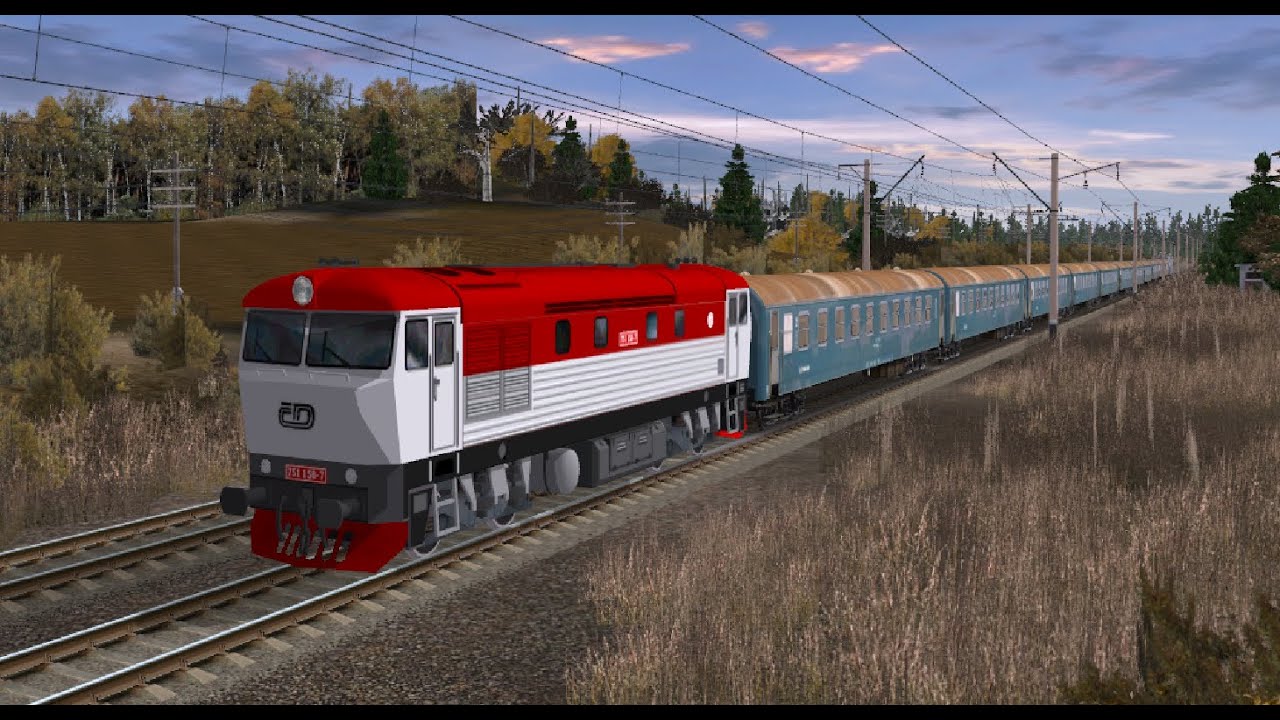 Trainz Railroad Simulator-12 - lokomotiva bardotka ČD 751 158 - 7