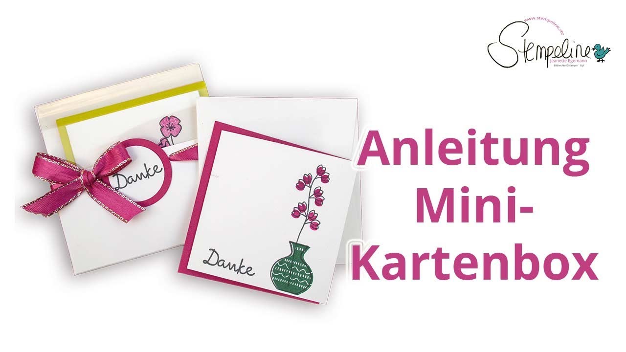 Tutorial Mini-Kartenbox mit Wunderbare Vasen von Stampin‘ Up!