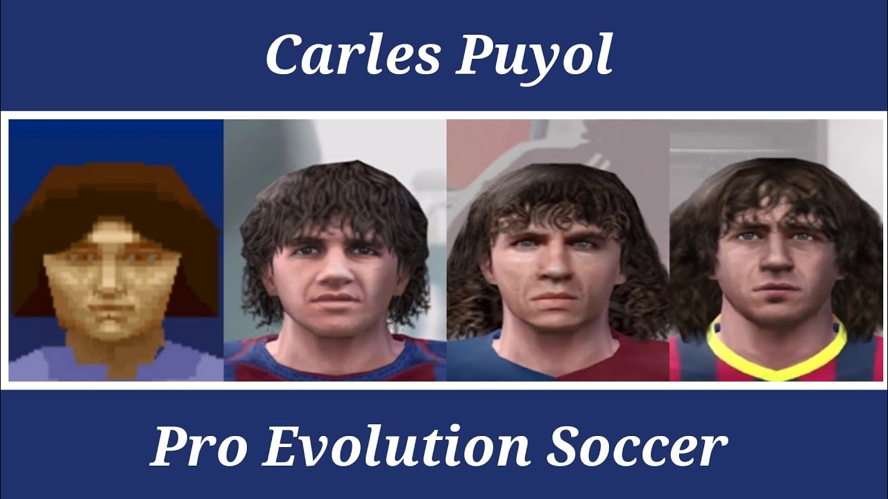 Carles Puyol - Stats Evolution - Winning Eleven 2000 ao PES 2014 - PS1 e PS2