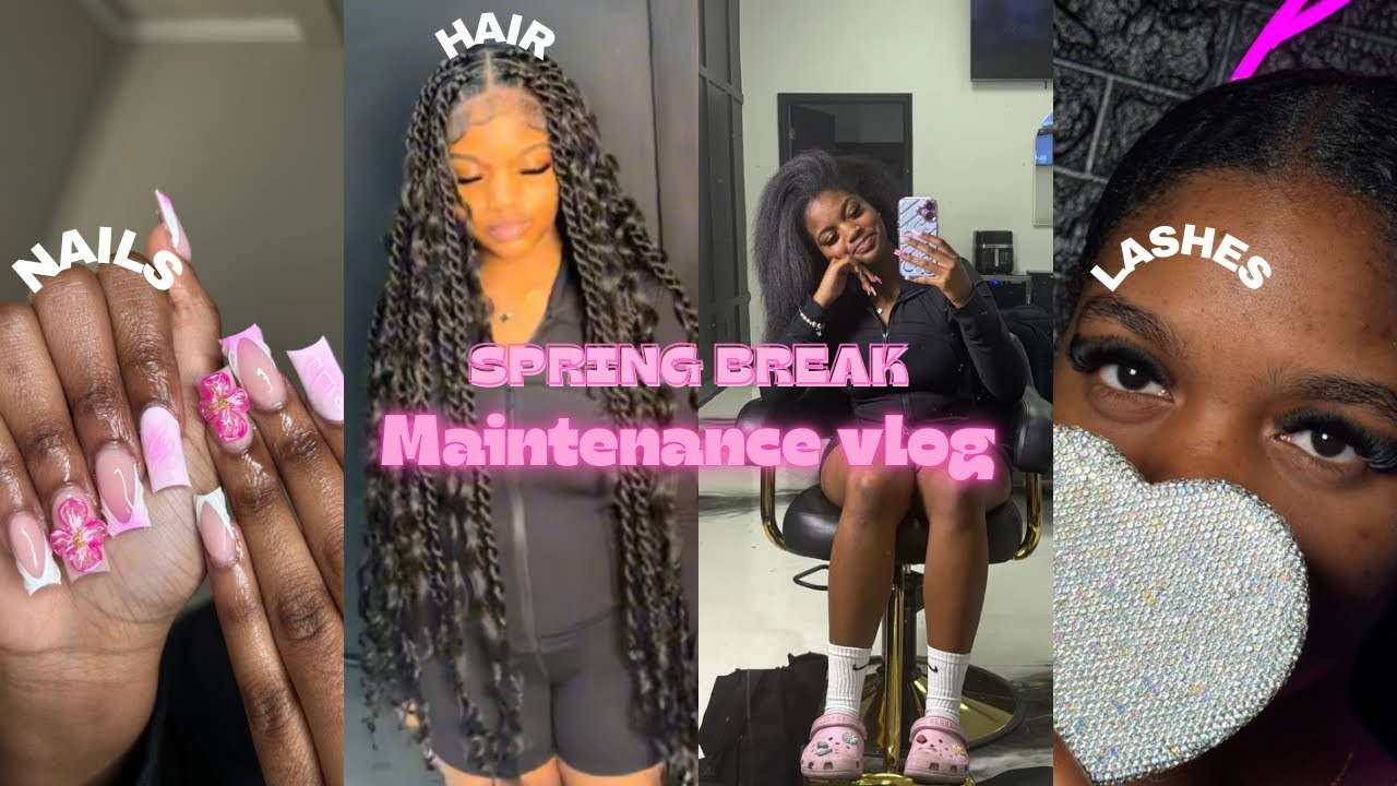 MAINTENANCE/FIRST VLOG |PREP WITH ME FOR VACATION! | hair, nails, hair, packing, eyebrows,ect!