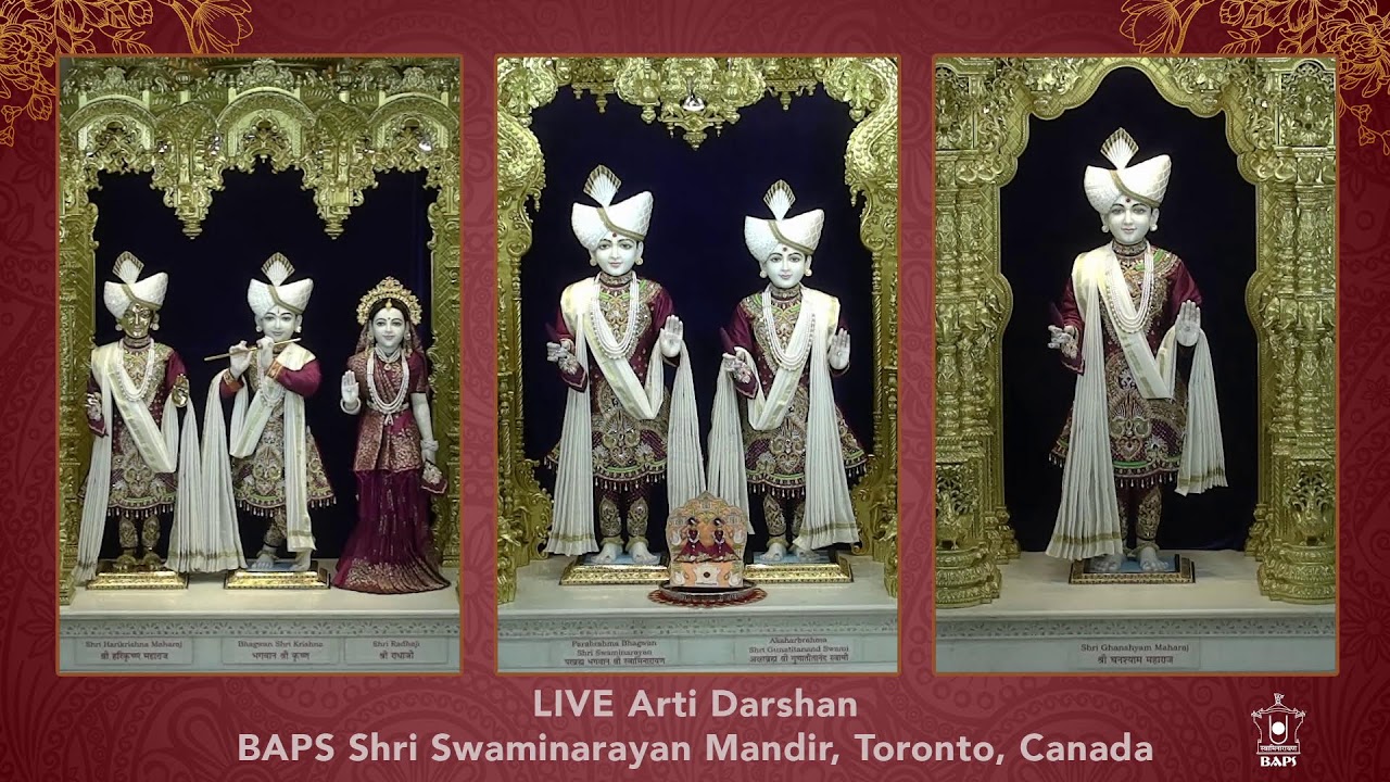 LIVE Sandhya Arti - BAPS Shri Swaminarayan Mandir - Toronto, Canada
