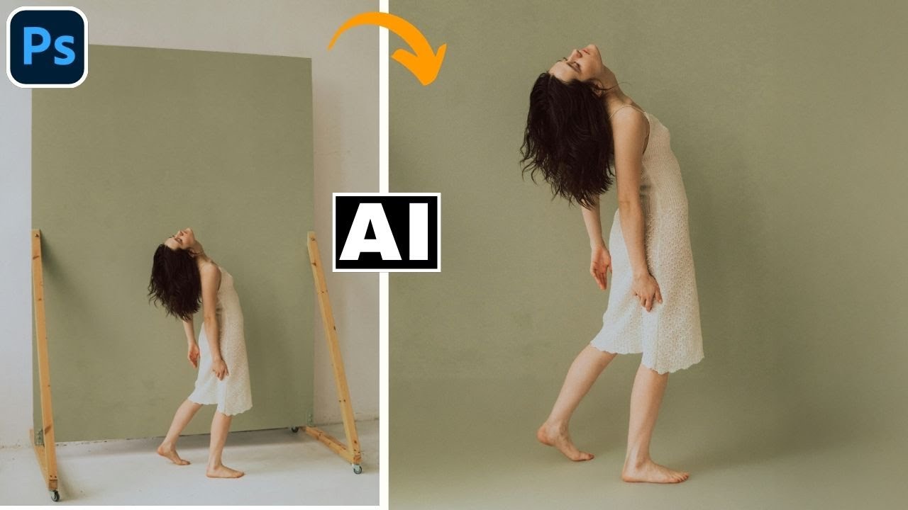 Extend Studio Backdrop in Photoshop Using AI - Generative Fill and Generative Expand