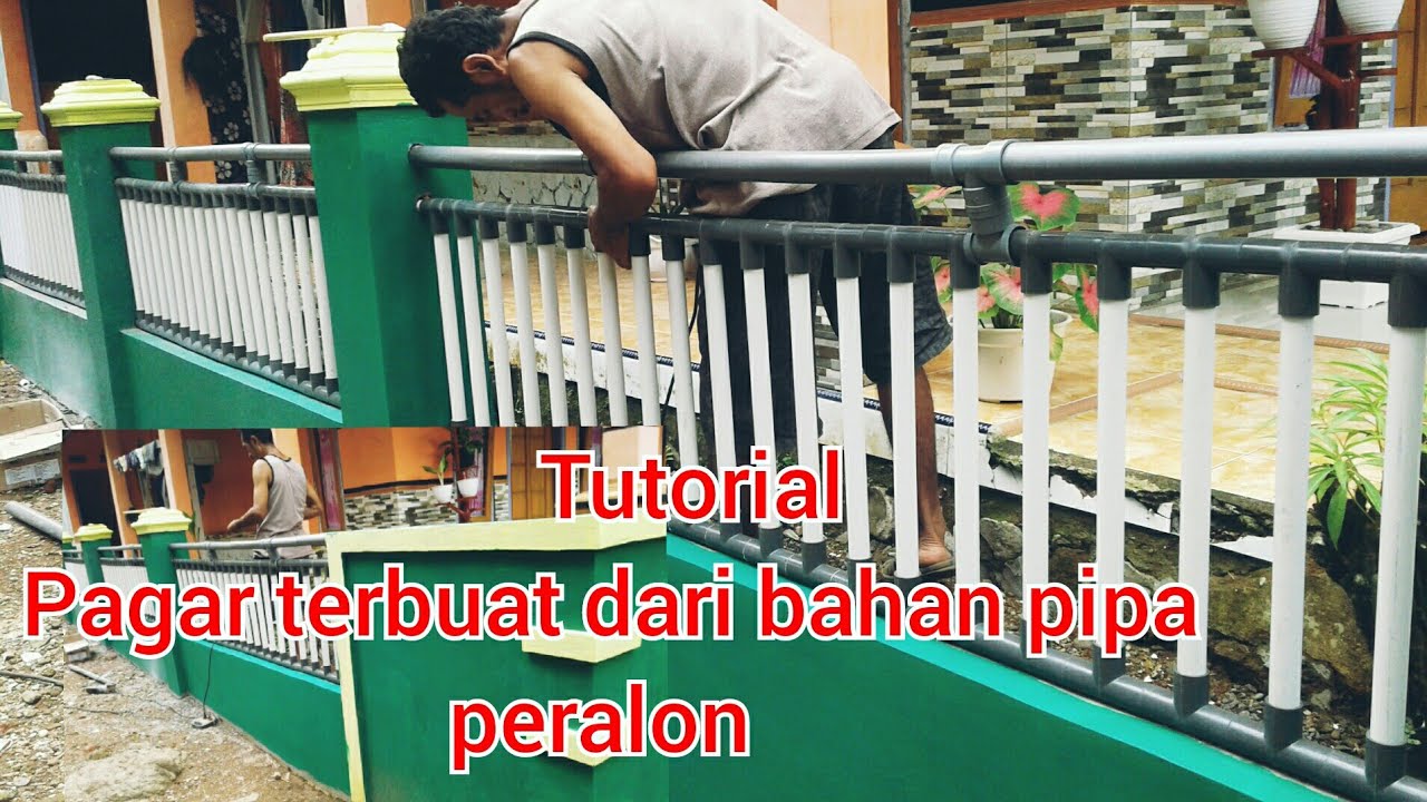 pagar tralis rumah dari pipa peralon pvc #PAGARTRALIS