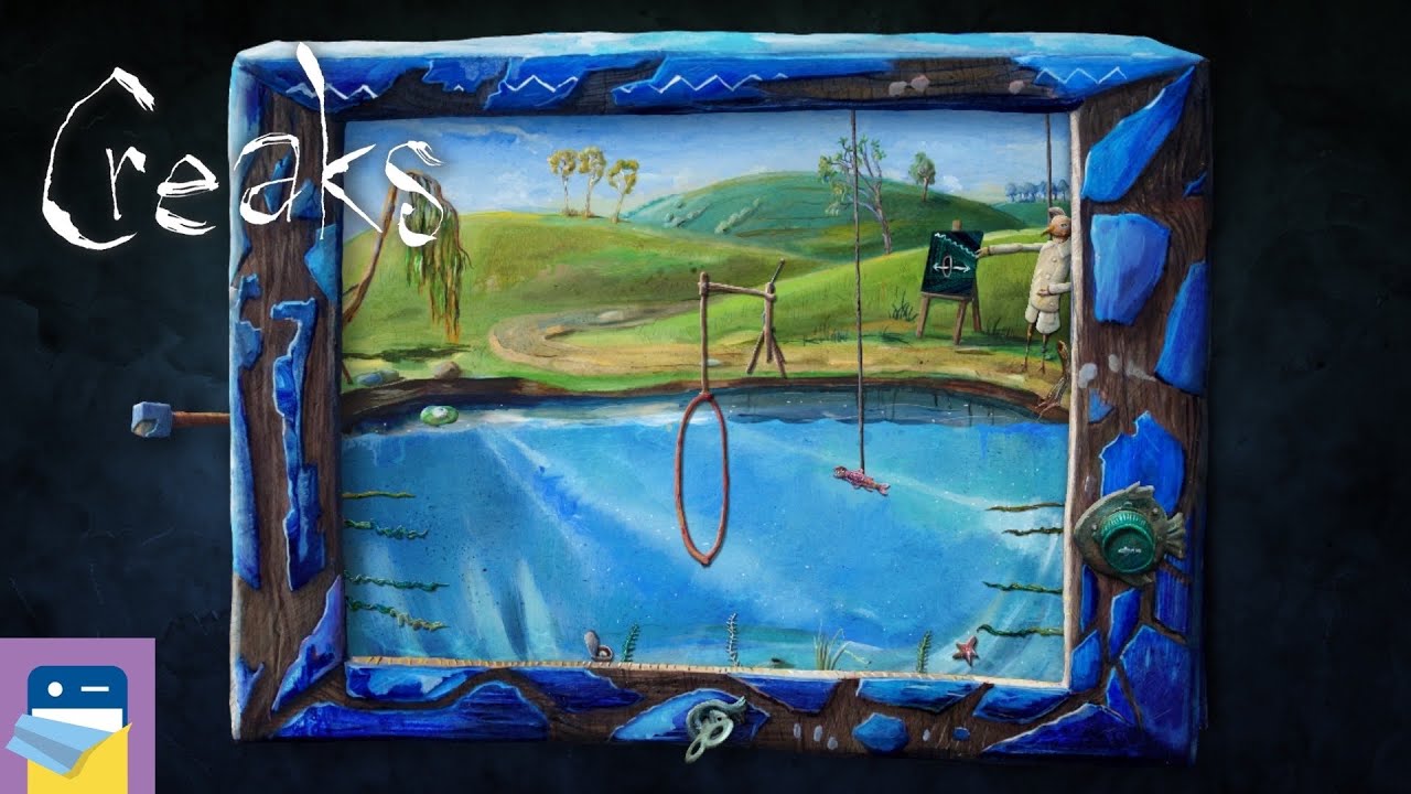 Creaks: Swimmers Interactive Painting (Scene 45) & iOS Apple Arcade Gameplay (by Amanita Design)