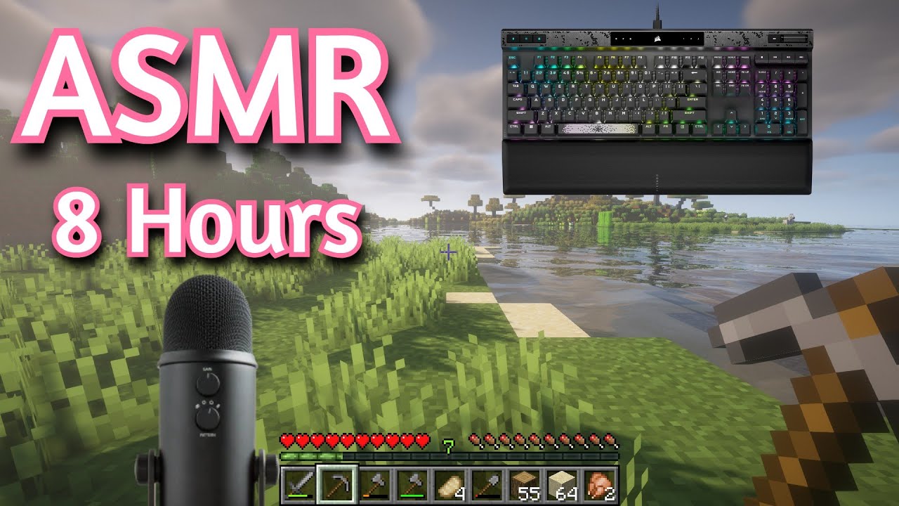 ASMR Gaming | MINECRAFT SURVIVAL 8 HOURS FOR SLEEP | WHISPERING + Keyboard/Mouse Sounds 💤