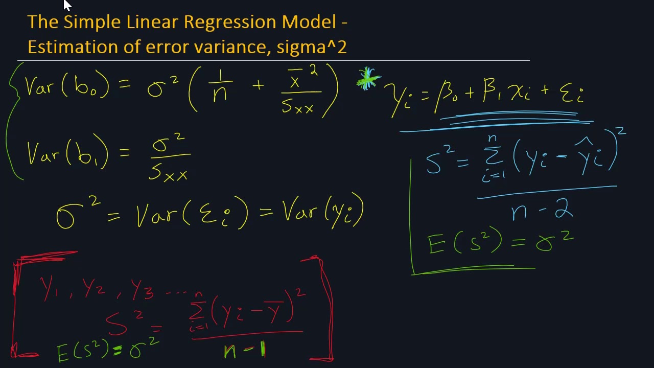 Least Square Estimators - Estimator of Variance, sigma^2