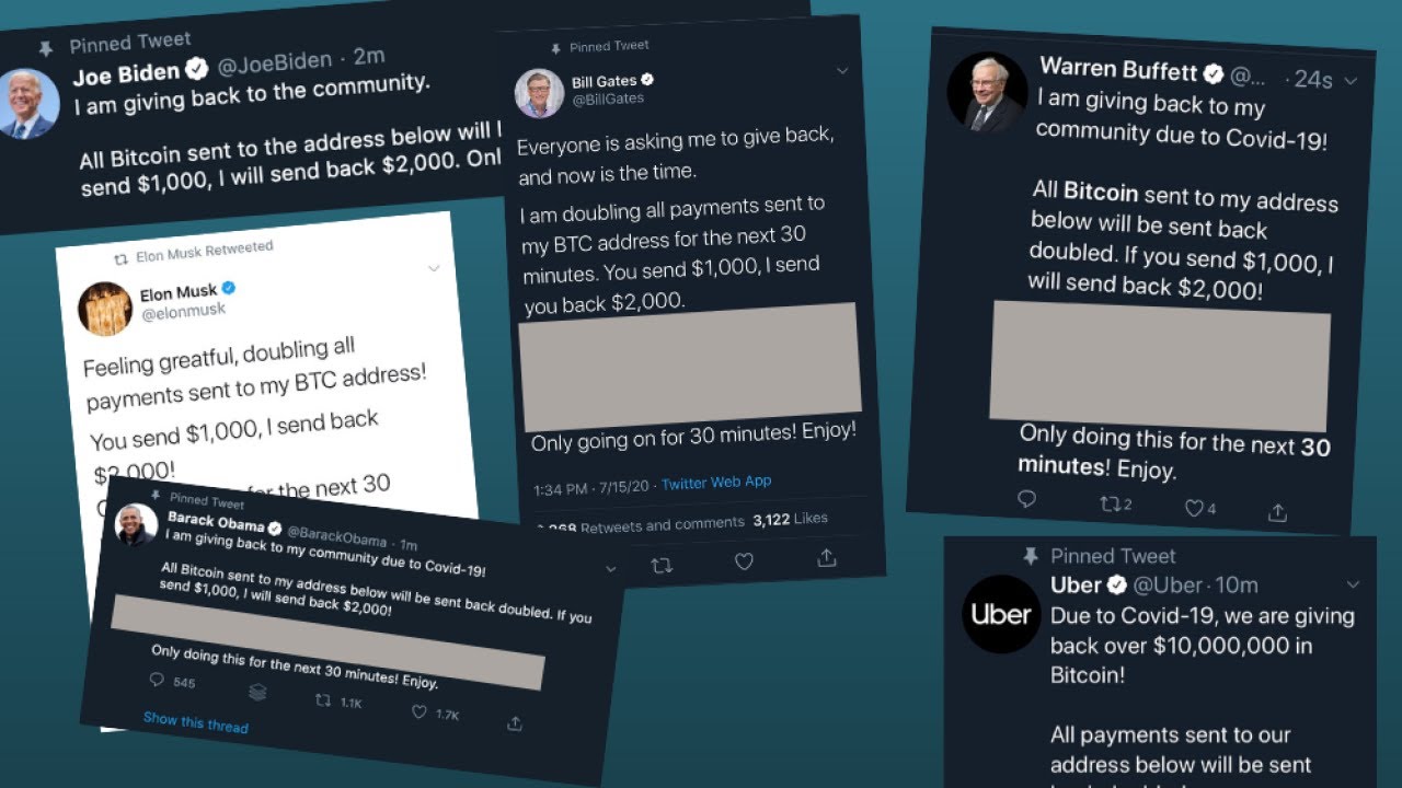 Twitter accounts hacked as part of Bitcoin scam