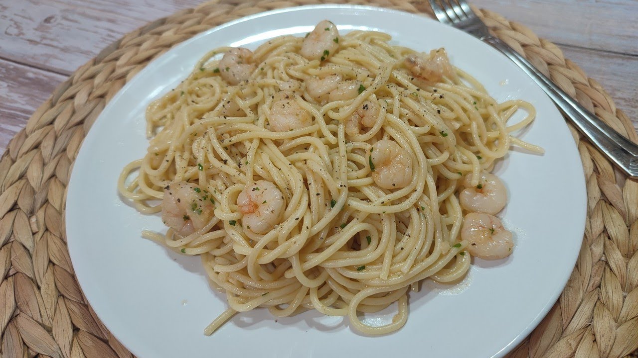 ESPAGUETIS CON GAMBAS AL AJILLO, deliciosos y muy fáciles con Mambo!!!