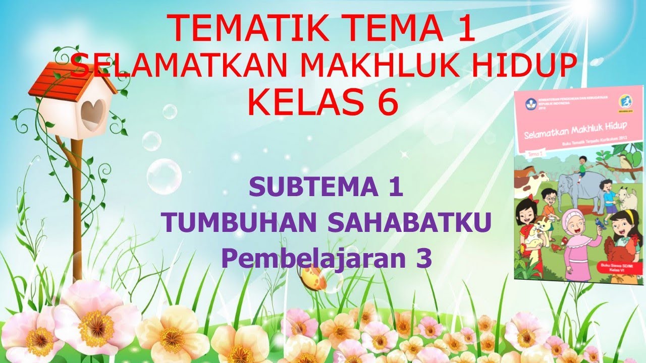 Kelas 6 Tematik : Tema 1 Selamatkan Makhluk Hidup Subtema 1 Pembelajaran 3