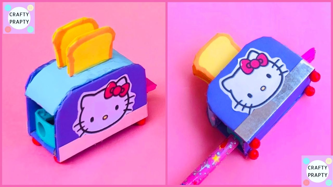 DIY Hello Kitty Toaster Pencil Sharpener With Paper/Hello Kitty Stationery/ Back To School Supplies