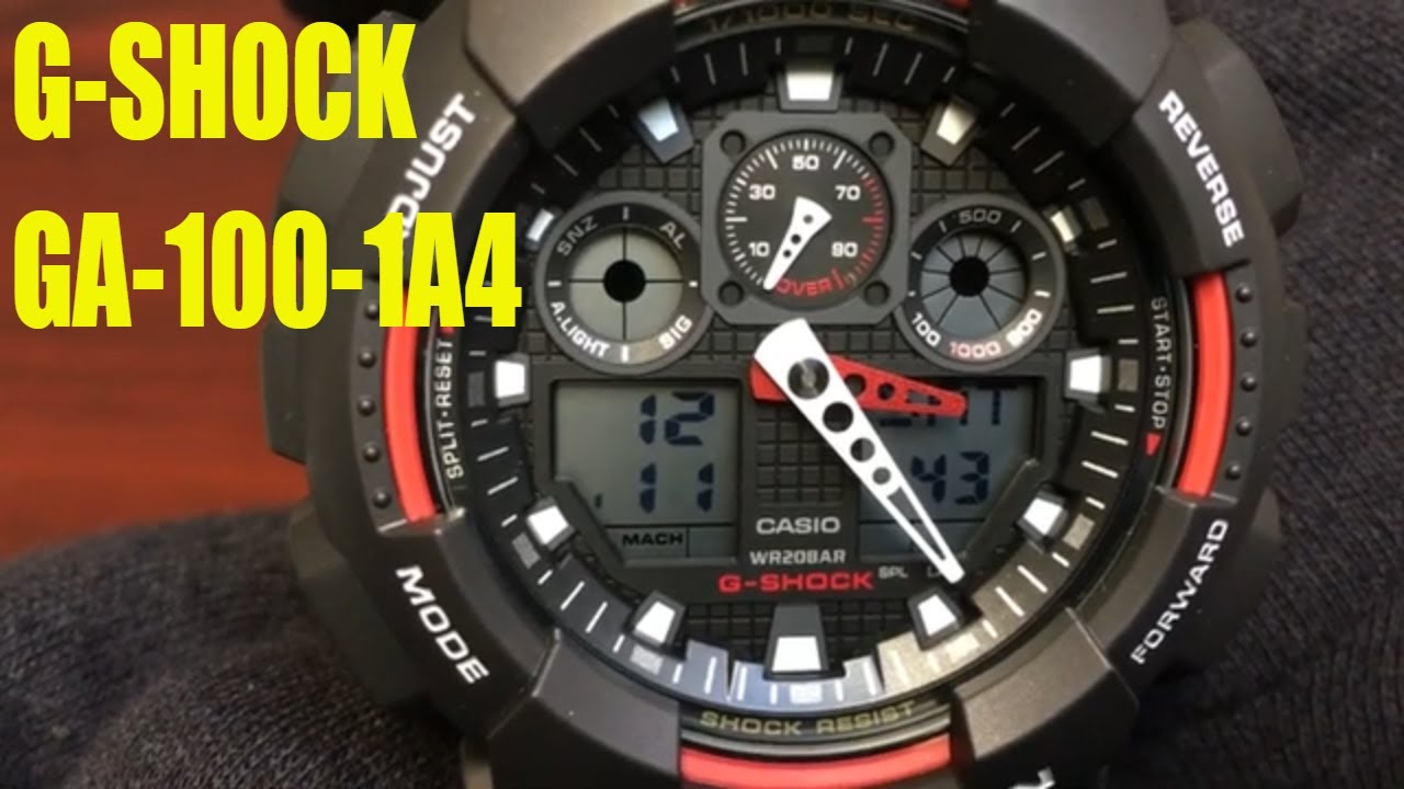G-Shock Analog Digital Black XL Watch GA100-1A4 GA-100-1A4CR